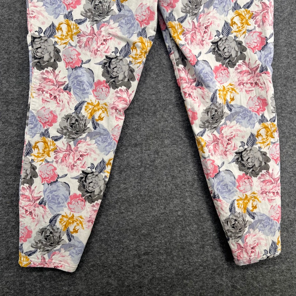 Torrid Denim Floral Print Jeggings Womens 20R Pink Yellow Blue Skinny High Rise - Picture 9 of 16